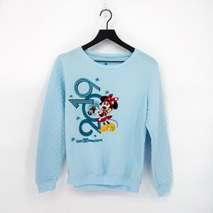 Walt Disney World 2019 Disney Parks Minnie Mouse Quilted Sleeve Sweatshirt Med